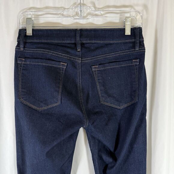 LOFT Curvy Skinny Jeans Women's 0 Dark Wash Blue Denim Low Rise Cotton Blend - Picture 8 of 9